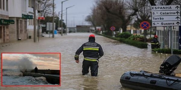 ஸ்பெயின், போர்ச்சுகல் நாட்டில் புயலால் ஏற்பட்ட வெள்ளத்தில் ஒருவர் பலி, பெண் மாயம்