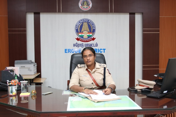 Erode SP Kiran Shruti