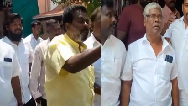 Supporters of Narayanasamy stage a protest