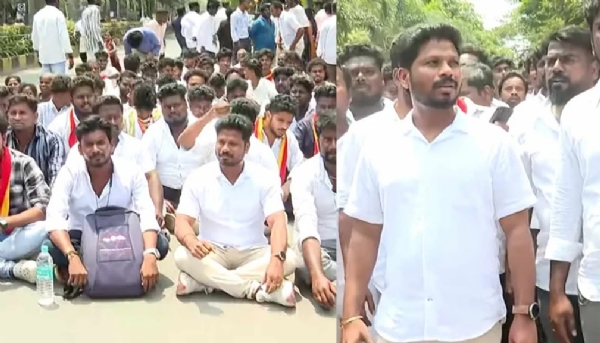 TVKV Members Stage Protest in Chennai