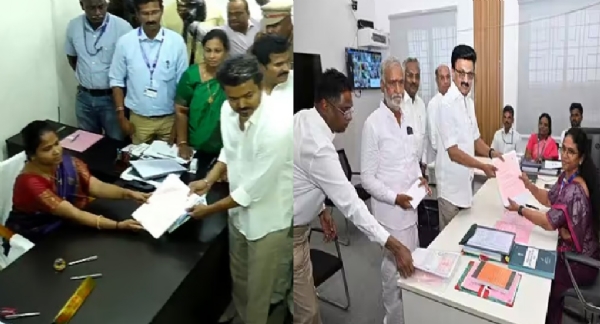 Stalin and TVK Leader Vijay File Nominations