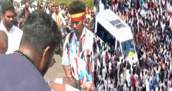 தவெக தலைவர் விஜய்யின் பிரச்சார வாகனத்தை தொடர்ந்து விபத்தில் சிக்கிய இளைஞர் மருத்துவமனையில் அனுமதி