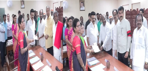 மாநிலங்களவைத் தேர்தல் - முதல்வர் ஸ்டாலின் முன்னிலையில் திமுகவின் திருச்சி சிவா, ரவீந்திரன் வேட்புமனு தாக்கல்