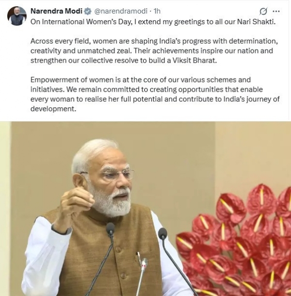 பெண்களின் உயர்வுதான் அரசின் பலவிதமான திட்டங்களுக்கான அடிப்படையாகும் - பிரதமர் மோடி