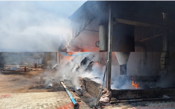 Sudden fire accident at oil refinery premises