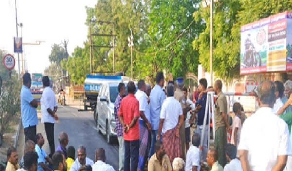 Public Stages Road Blockade Protest