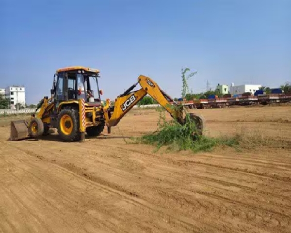 காஞ்சிபுர விவசாயிகளின் கோரிக்கை ஏற்பு -  37 ஏக்கர் பரப்பளவில் திறந்தவெளி நெல் சேமிப்பு நிலையம் கட்ட முதற்கட்ட பணிகள் தொடக்கம்