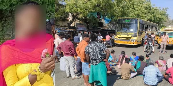 திருச்சியில் பெண் தற்கொலை விவகாரம் - காவல்துறையைக் கண்டித்து உறவினர்கள் சாலை மறியல்