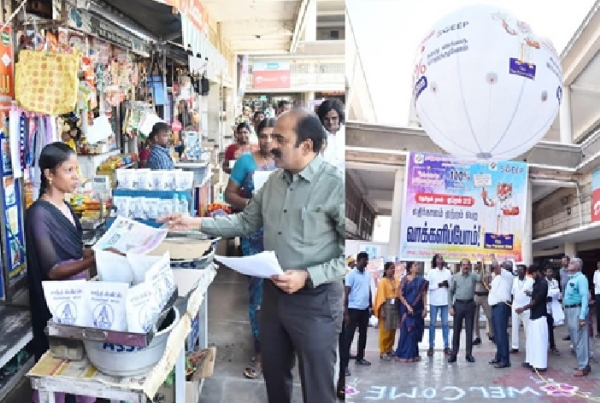 giant balloon to emphasize 100% voter turnout