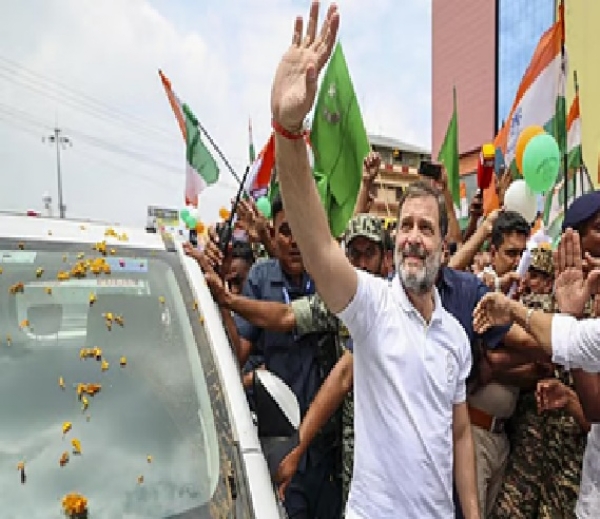 Rahul Gandhi arrives in Chennai