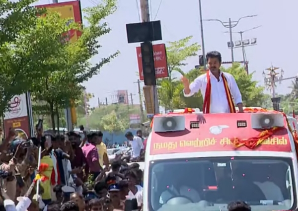 TVK Leader Vijay Arrives in Trichy t