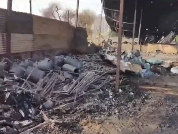 Massive Fire at Metal Scrap Yard