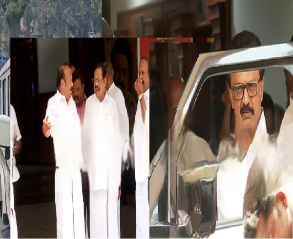 DMK functionaries and candidates.