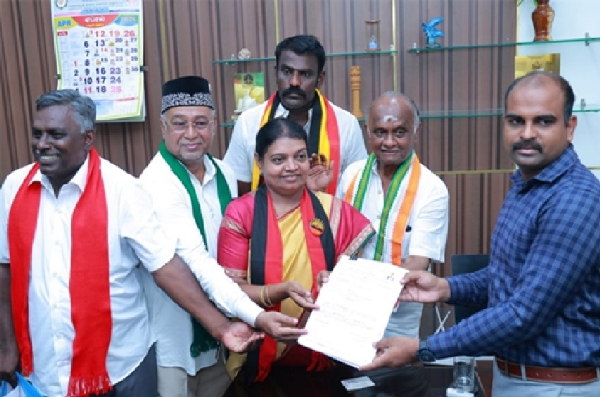 Minister Geetha Jeevan files nomination Minister Geetha Jeevan files nomination