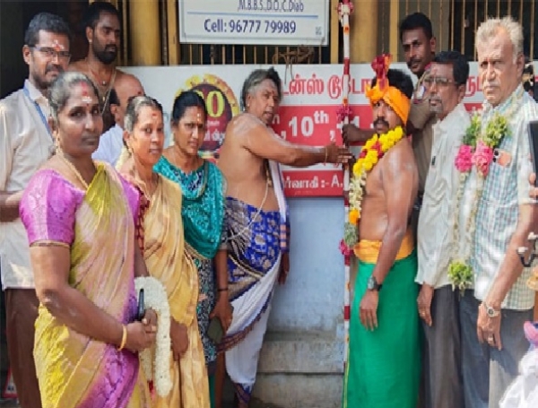 தூத்துக்குடி சங்கர ராமேஸ்வரர் கோவிலில் இன்று சித்திரை திருவிழா கால்நாட்டு வைபவம் தூத்துக்குடி சங்கர ராமேஸ்வரர் கோவிலில் இன்று சித்திரை திருவிழா கால்நாட்டு வைபவம்