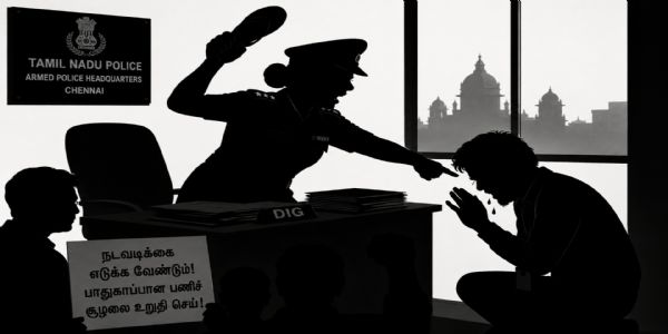 அலுவலக உதவியாளரை செருப்பால் அடித்ததாக டிஐஜி மீது புகார் - நடவடிக்கை கோரி காவல்துறை அமைச்சுப் பணியாளர் சங்கம் போர்க்கொடி