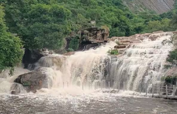 Ban on Tourists Bathing at Panchalinga Falls