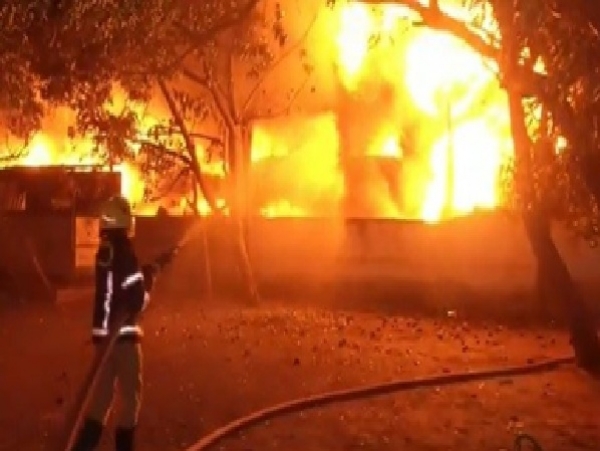 Massive Fire Breaks Out at Tire Warehouse