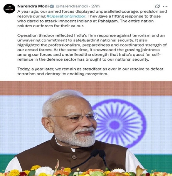 Modi Praises the Valor of the Indian Armed Forces
