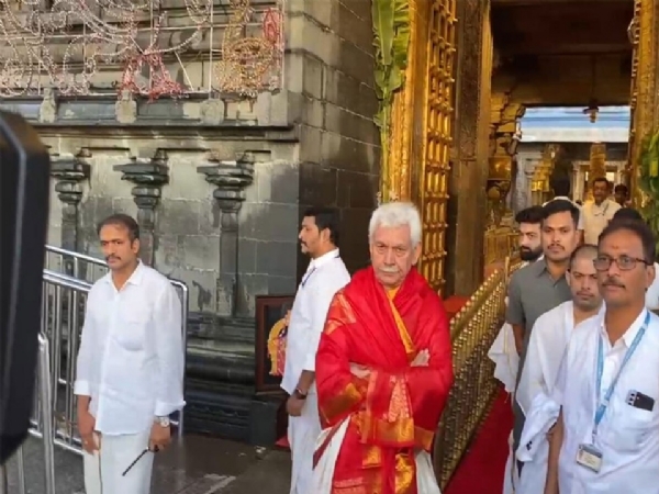 Manoj Sinha Offers Special Prayers at Tirumala