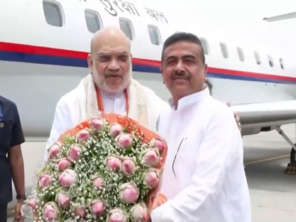 Minister Amit Shah Arrives in Kolkata