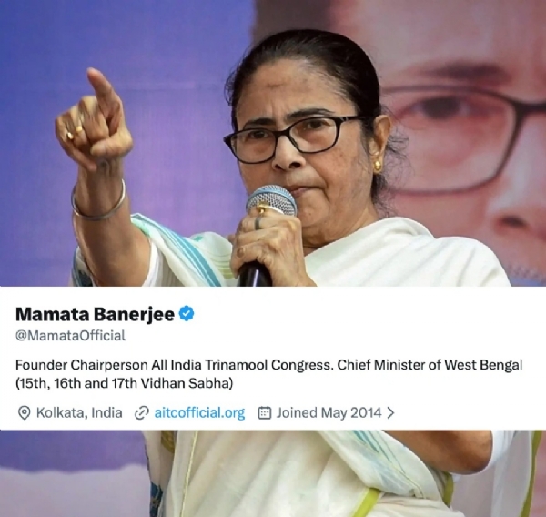 Mamata Banerjee updates her social media profile.