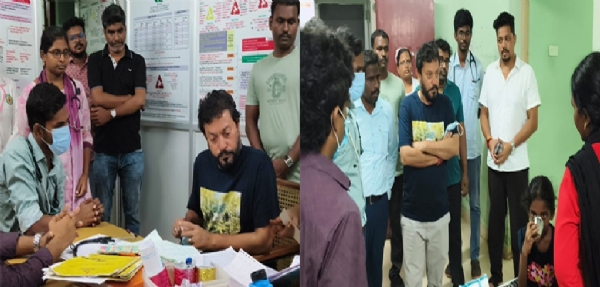 Minister Srinath Conducts Surprise Midnight Inspection at Government Hospital