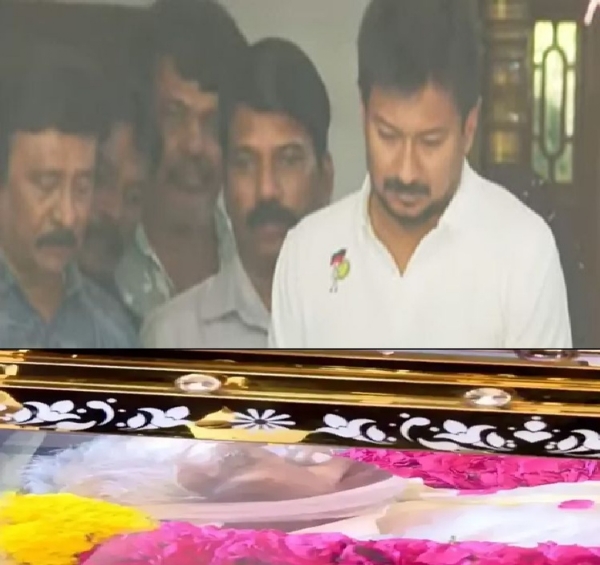 இயக்குநர் இமயம் பாரதிராஜாவுக்கு உதயநிதி ஸ்டாலின் நேரில் அஞ்சலி இயக்குநர் இமயம் பாரதிராஜாவுக்கு உதயநிதி ஸ்டாலின் நேரில் அஞ்சலி