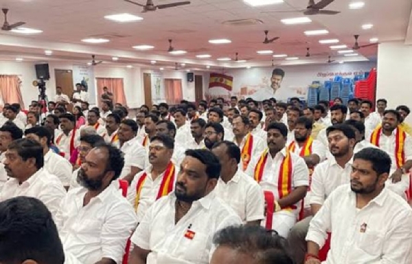 சென்னையில் இன்று தமிழக வெற்றி கழகம் கட்சியின் முக்கிய ஆலோசனைக் கூட்டம்