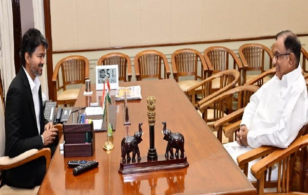 Senior Congress Leader P. Chidambaram Meets