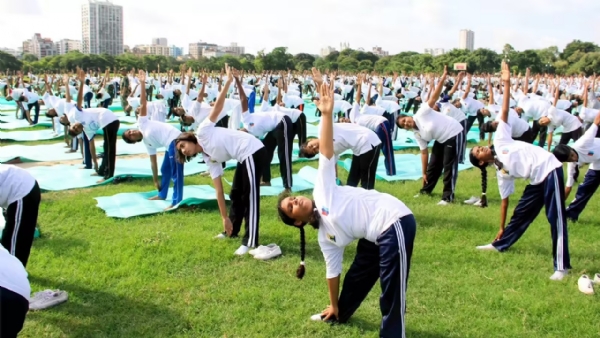 Enthusiastic celebrations of International Yoga Day across Tamil Nadu