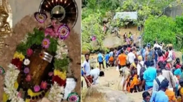 Devotees flocked to the Sathuragiri
