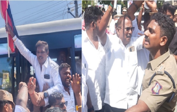 தூத்துக்குடியில் ஆர்ப்பாட்டத்தில் ஈடுபட முயன்ற 200-க்கும் மேற்பட்ட திமுகவினர் கைது