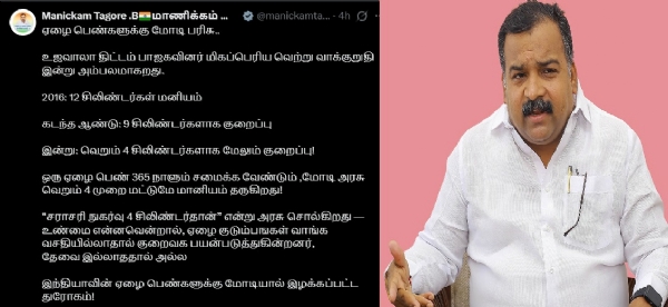 Allegation by MP Manickam Tagore Allegation by MP Manickam Tagore