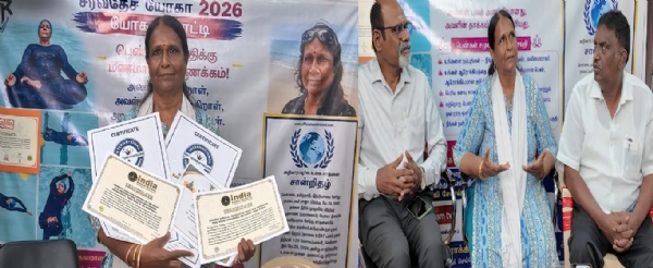 World record set by performing yoga while floating in water for 7 hours World record set by performing yoga while floating in water for 7 hours