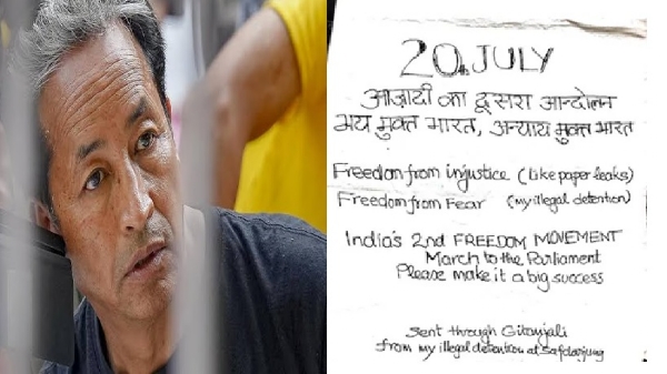 Sonam Wangchuk seeks support for the rally from the hospital. Sonam Wangchuk seeks support for the rally from the hospital.