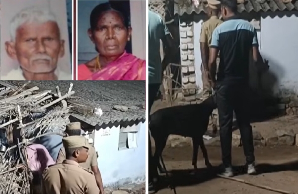 ஓமலூர் அருகே தனியாக வசித்த முதிய தம்பதி கொலை செய்து நகைகள் கொள்ளை - டிஐஜி, எஸ்.பி நேரில் ஆய்வு