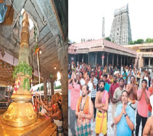 திருவண்ணாமலை அண்ணாமலையார் கோயிலில் ஆனி பிரம்மோற்சவம் கொடியேற்றத்துடன் தொடக்கம் திருவண்ணாமலை அண்ணாமலையார் கோயிலில் ஆனி பிரம்மோற்சவம் கொடியேற்றத்துடன் தொடக்கம்