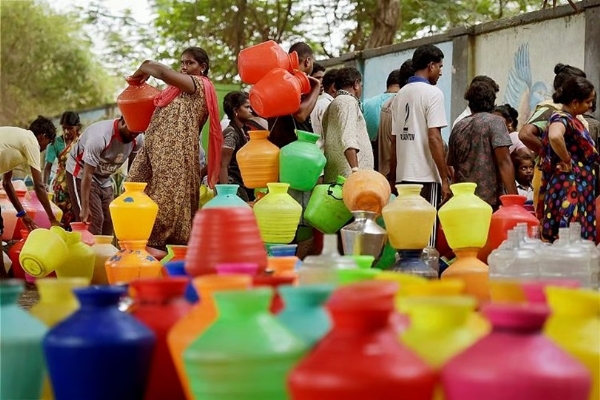 Drinking water supply disrupted near Chennai Drinking water supply disrupted near Chennai
