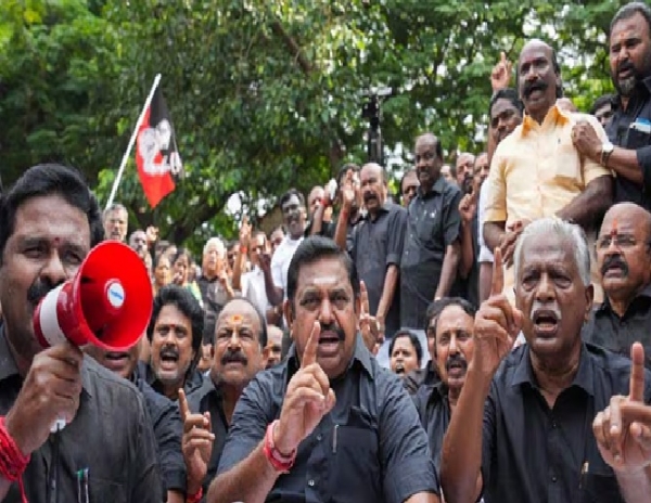 AIADMK holds protest