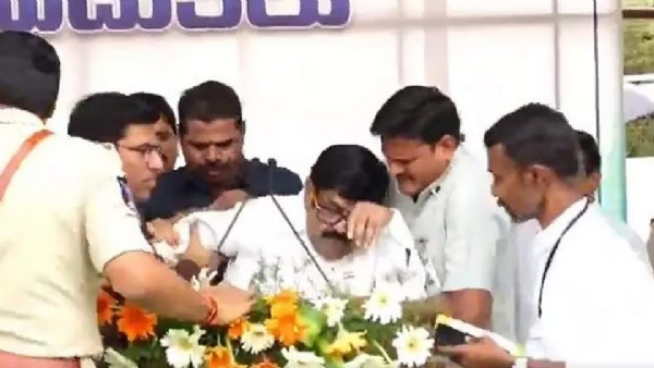 Minister faints on Independence Day stage