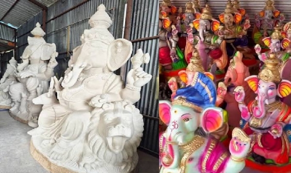 Production of Vinayaka idols using tapioca flour ahead of Vinayaka Chaturthi. Production of Vinayaka idols using tapioca flour ahead of Vinayaka Chaturthi.