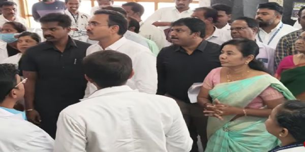 ஓசூர் அரசு தலைமை மருத்துவமனையில் சுகாதாரத்துறை அமைச்சர் அருண்ராஜ் திடீர் ஆய்வு