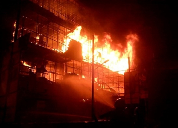 Massive fire at textile technology park Massive fire at textile technology park
