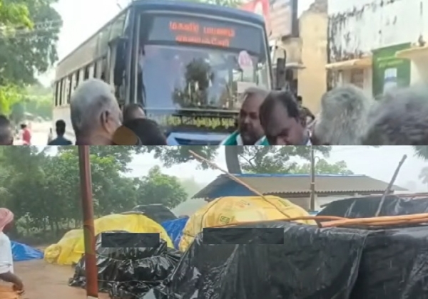 திருவாரூரில் அரசு நேரடி நெல் கொள்முதல் நிலையம் திறக்க வலியுறுத்தி விவசாயிகள் சாலை மறியல் திருவாரூரில் அரசு நேரடி நெல் கொள்முதல் நிலையம் திறக்க வலியுறுத்தி விவசாயிகள் சாலை மறியல்