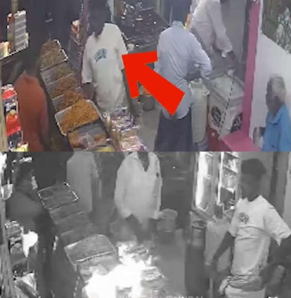 petrol bomb was hurled into a bakery