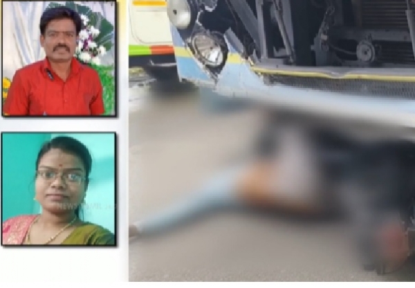 Father and daughter tragically killed after being hit by a government bus near Sholinghur. Father and daughter tragically killed after being hit by a government bus near Sholinghur.