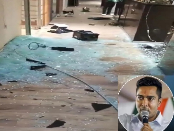 திரிணாமுல் அலுவலகம் மீது பாஜகவினர் தாக்குதல் - எம்.பி. அபிஷேக் பானர்ஜி குற்றச்சாட்டு திரிணாமுல் அலுவலகம் மீது பாஜகவினர் தாக்குதல் - எம்.பி. அபிஷேக் பானர்ஜி குற்றச்சாட்டு