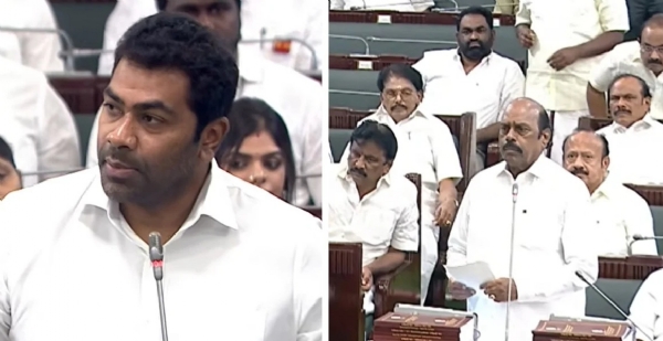 Minister Aadav Arjuna files a breach of privilege complaint against former Minister E.V. Velu.